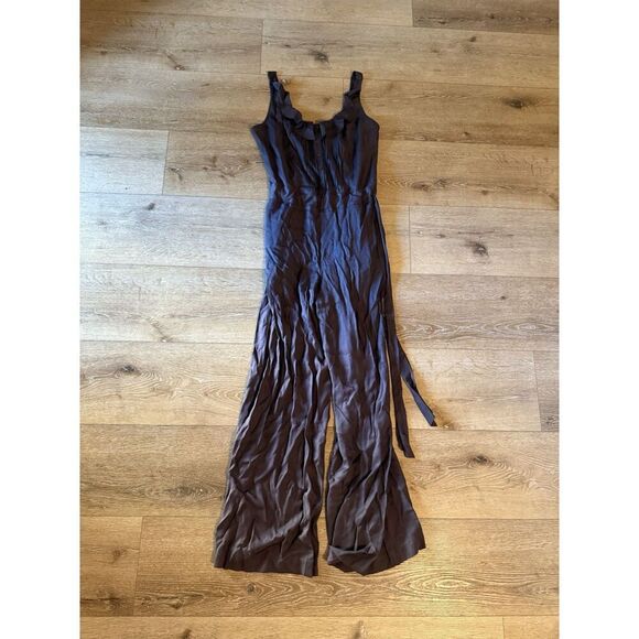 Anthropologie Sine Womens Brown Sleeveless Jumpsuit One Piece Size 10 NWT - Picture 1 of 3